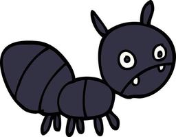 cartoon doodle anxious ant vector