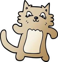 cartoon doodle dancing cat vector