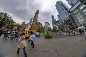 NEW YORK - USA - APRIL, 21 2017 people going at Trump Tower new city symbol photo