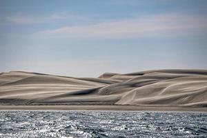 beach sand dunes in california landscape view Magdalena Bay mexico photo