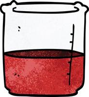 cartoon doodle beaker of blood vector