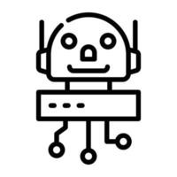 Trendy outline icon of robotic arm vector