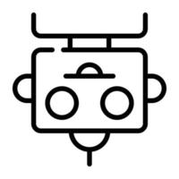 diseño de icono de línea premium de bot vector