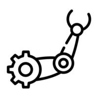 Trendy outline icon of robotic arm vector