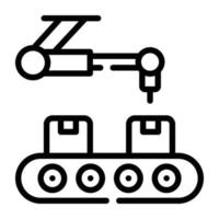 Trendy outline icon of robotic arm vector