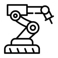 Trendy outline icon of robotic arm vector