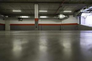 Interior of an underground car park photo