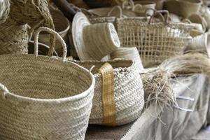 Handmade wicker baskets photo