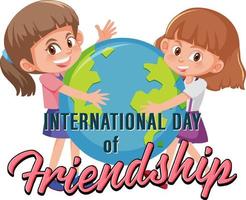 International Friendship Day banner design vector