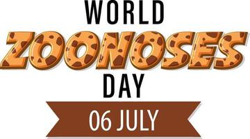 diseño del cartel del día mundial de las zoonosis vector