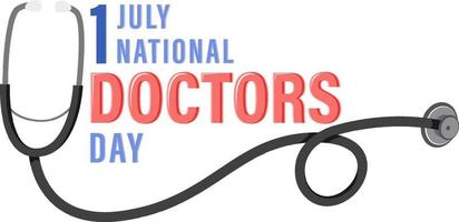 National doctor day in July logo vector