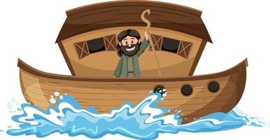 Noahs Ark and cartoon character set vector