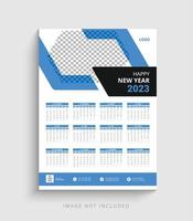 Wall calendar 2023 design template vector