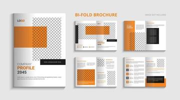Business Bi-fold Company Profile Brochure Template vector