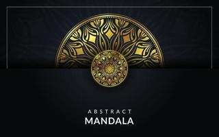 Luxury abstract ornamental mandala background design with gold color vector