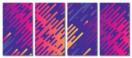 Abstract colorful template set background. vector