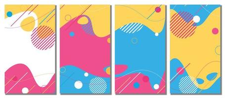 Abstract modern template set background. vector