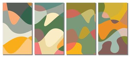 Abstract wavy set background. vector