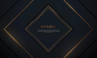 Luxury dark and golden rectangles background. vector