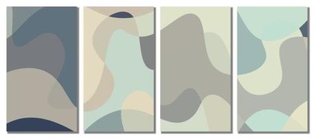 Abstract wavy set background. vector