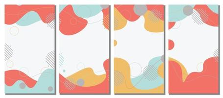 Abstract colorful template set background. vector