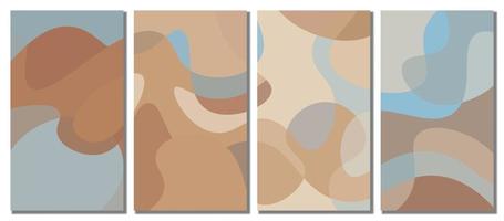 Abstract wavy set background. vector