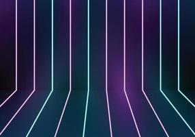 Glowing blue and purple neon lights background. Vector illustration.