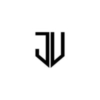 diseño de logotipo de letra ju con fondo blanco en illustrator. logotipo vectorial, diseños de caligrafía para logotipo, afiche, invitación, etc. vector