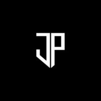 diseño de logotipo de letra jr con fondo negro en illustrator. logotipo vectorial, diseños de caligrafía para logotipo, afiche, invitación, etc. vector