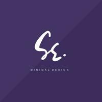 SE Initial handwriting or handwritten logo for identity. Logo with signature and hand drawn style. vector
