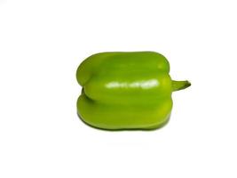 Dolma pepper on a white background. A juicy beautiful vegetable. Green sweet pepper. photo