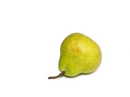 Pear Pakham on a white background. Juicy fruit. A fragrant variety of pears. Isolate on white photo