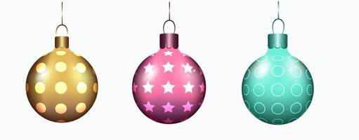traditional Christmas balls vector