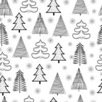 winter seamless pattern on white background vector