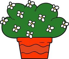 cartoon plant design vector