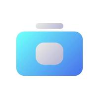 Camera pixel perfect flat gradient two-color ui icon. Making photo. Technology. Messenger feature. Simple filled pictogram. GUI, UX design for mobile application. Vector isolated RGB illustration