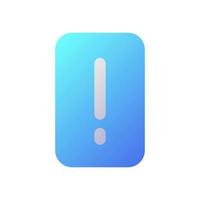Exclamation mark pixel perfect flat gradient two-color ui icon. System error. Require attention. Simple filled pictogram. GUI, UX design for mobile application. Vector isolated RGB illustration