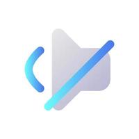 Mute sound pixel perfect flat gradient two-color ui icon. Silent mode. Smartphone ringtone off. Simple filled pictogram. GUI, UX design for mobile application. Vector isolated RGB illustration