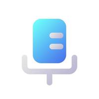 Microphone pixel perfect flat gradient two-color ui icon. Sound recording. Send voice message. Simple filled pictogram. GUI, UX design for mobile application. Vector isolated RGB illustration