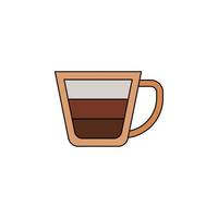 vector de taza de café para presentación de icono de símbolo de sitio web