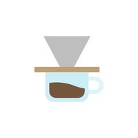 vector de cafetera de goteo para presentación de icono de símbolo de sitio web