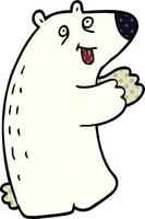 cartoon doodle polar bear vector