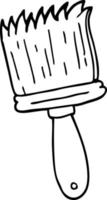 line drawing cartoon paint brush vector