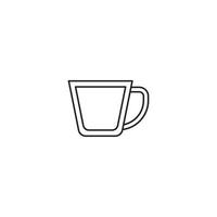 vector de taza de café para presentación de icono de símbolo de sitio web