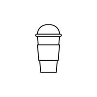 coffee cup plastic vector for website symbol icon presentation