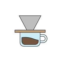 vector de cafetera de goteo para presentación de icono de símbolo de sitio web