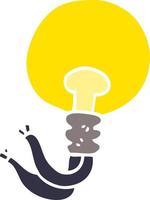 cartoon doodle light bulb vector