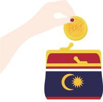 malaysian flag vector hand drawn,Malaysian ringgit vector hand drawn