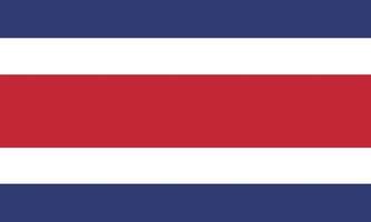 dibujado a mano de vector de bandera de costa rica, dibujado a mano de vector de colón de costa rica