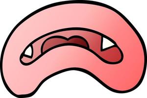 cartoon doodle vampire mouth vector